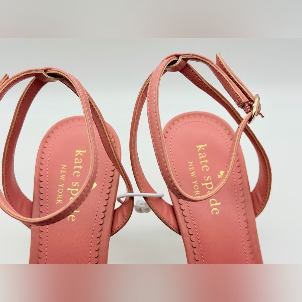 Kate Spade Pink Floral Heels Size 8B NWOT - Picture 6 of 9